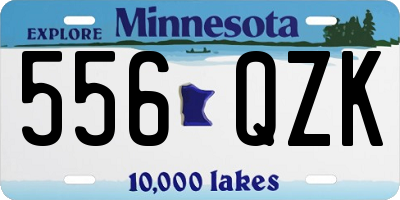 MN license plate 556QZK
