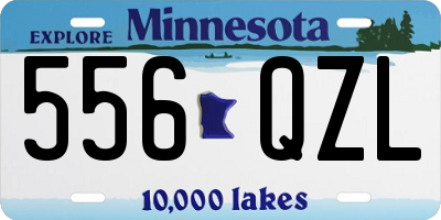 MN license plate 556QZL