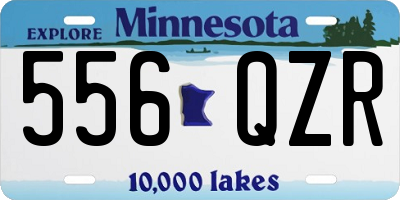 MN license plate 556QZR