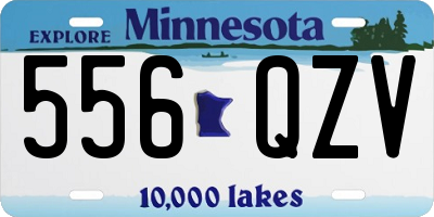 MN license plate 556QZV