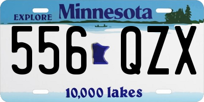 MN license plate 556QZX