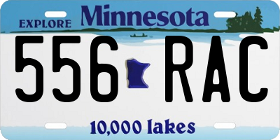 MN license plate 556RAC