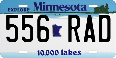 MN license plate 556RAD