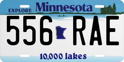 MN license plate 556RAE