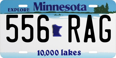 MN license plate 556RAG