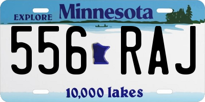 MN license plate 556RAJ