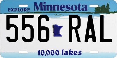 MN license plate 556RAL