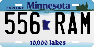 MN license plate 556RAM