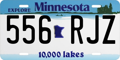 MN license plate 556RJZ