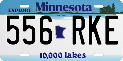 MN license plate 556RKE