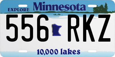 MN license plate 556RKZ