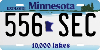 MN license plate 556SEC