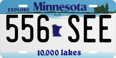 MN license plate 556SEE
