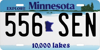 MN license plate 556SEN