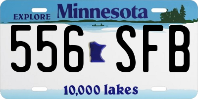 MN license plate 556SFB
