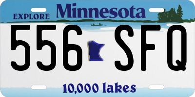 MN license plate 556SFQ