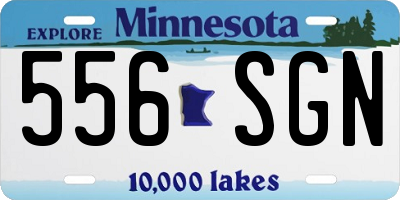 MN license plate 556SGN