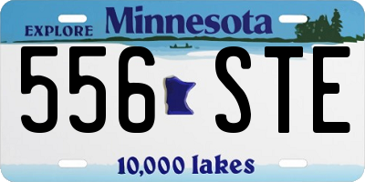 MN license plate 556STE