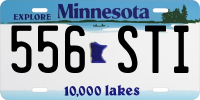 MN license plate 556STI
