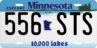 MN license plate 556STS
