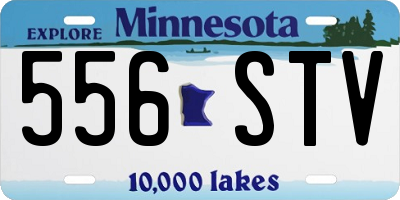 MN license plate 556STV