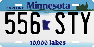 MN license plate 556STY