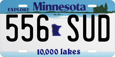 MN license plate 556SUD