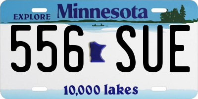 MN license plate 556SUE