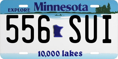 MN license plate 556SUI