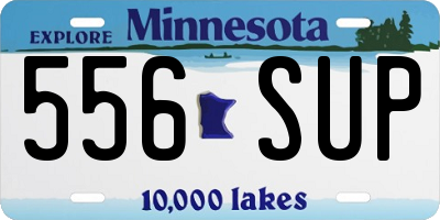 MN license plate 556SUP