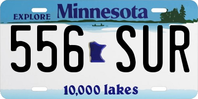 MN license plate 556SUR