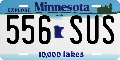 MN license plate 556SUS
