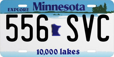 MN license plate 556SVC