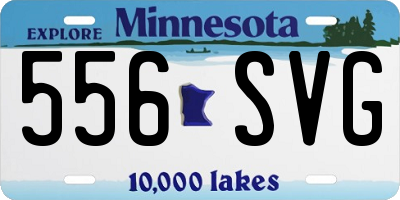 MN license plate 556SVG