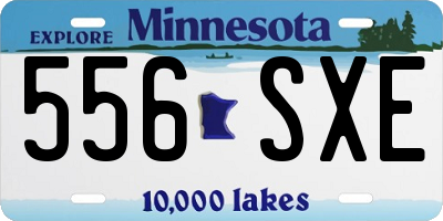 MN license plate 556SXE