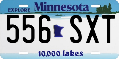 MN license plate 556SXT