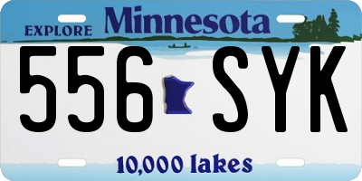 MN license plate 556SYK