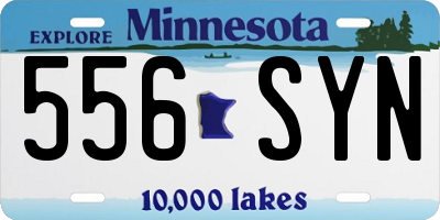 MN license plate 556SYN