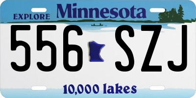 MN license plate 556SZJ