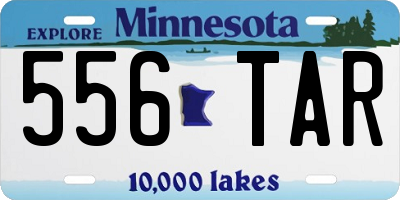 MN license plate 556TAR