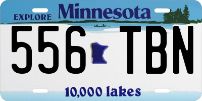 MN license plate 556TBN