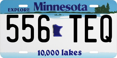 MN license plate 556TEQ