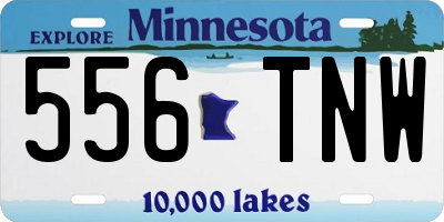 MN license plate 556TNW
