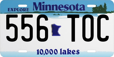 MN license plate 556TOC