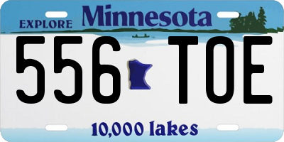 MN license plate 556TOE