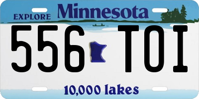 MN license plate 556TOI