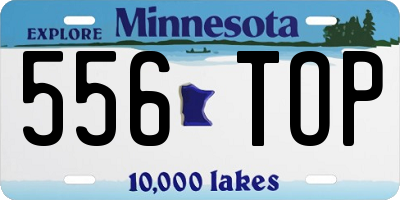 MN license plate 556TOP