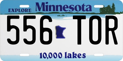 MN license plate 556TOR