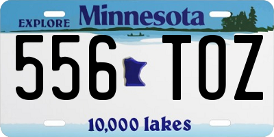 MN license plate 556TOZ