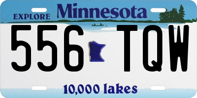 MN license plate 556TQW